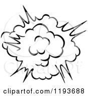 Poster, Art Print Of Black And White Comic Burst Explosion Or Poof 7