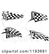 Poster, Art Print Of Black And White Checkered Racing Flags