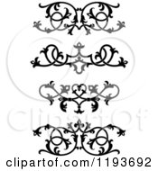 Poster, Art Print Of Black And White Ornate Floral Victorian Design Elements 2