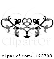 Poster, Art Print Of Black And White Ornate Floral Victorian Design Element 7
