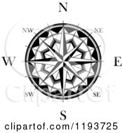 Black And White Compass Rose 2