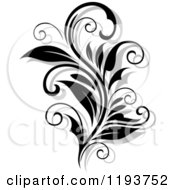 Poster, Art Print Of Black And White Flourish With A Shadow