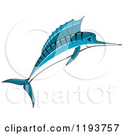 Poster, Art Print Of Jumping Blue Marlin Fish 2