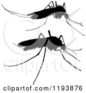 Poster, Art Print Of Black Mosquito Silhouettes