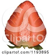Clipart Of A Halved Strawberry Royalty Free Vector Illustration by dero
