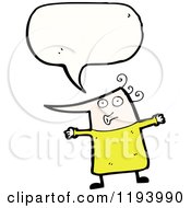Cartoon Of A Man Whistling And Speaking Royalty Free Vector Illustration