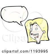 Cartoon Of A Woman Speaking Royalty Free Vector Illustration by lineartestpilot