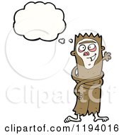 Cartoon Of A Man In A Monkey Costume Thinking Royalty Free Vector Illustration