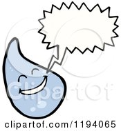 Cartoon Of A Water Drop Speaking Royalty Free Vector Illustration by lineartestpilot