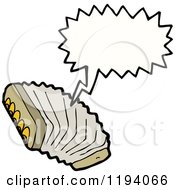 Cartoon Of An Accordian Speaking Royalty Free Vector Illustration