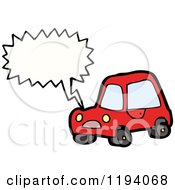 Cartoon Of A Car Speaking Royalty Free Vector Illustration