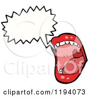 Cartoon Of Vampire Lips Speaking Royalty Free Vector Illustration