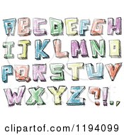 Poster, Art Print Of Colorful Colored Sketched Capital Letters