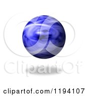 Poster, Art Print Of Fiery Blue Globe And Shadow On White