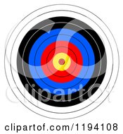Poster, Art Print Of Target With Colorful Rings On White