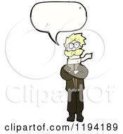 Cartoon Of An Avaitor Speaking Royalty Free Vector Illustration by lineartestpilot