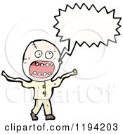 Cartoon Of A Carzy Man Speaking Royalty Free Vector Illustration