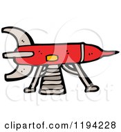 Cartoon Of A Rocket Ship Royalty Free Vector Illustration