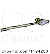 Cartoon Of A Primitive Spear Royalty Free Vector Illustration by lineartestpilot