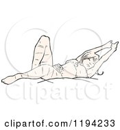 Clip Art Of A Pinup Girl Royalty Free Vector Illustration by lineartestpilot