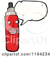 Cartoon Of A Spray Paint Can Speaking Royalty Free Vector Illustration by lineartestpilot