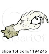 Cartoon Of A Clawed Hand Royalty Free Vector Illustration by lineartestpilot