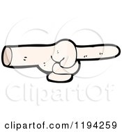 Cartoon Of A Pointing Finger Royalty Free Vector Illustration
