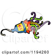 Cartoon Of A Firecracker Royalty Free Vector Illustration by lineartestpilot