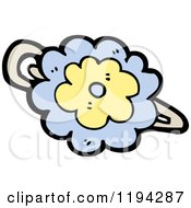 Cartoon Of A Flower Design Royalty Free Vector Illustration