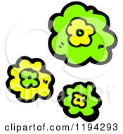 Cartoon Of A Flower Design Royalty Free Vector Illustration by lineartestpilot