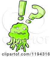 Cartoon Of A Jelly Fish And Punctuation Marks Royalty Free Vector Illustration