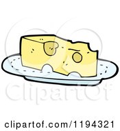 Poster, Art Print Of Swiss Cheese On A Plate