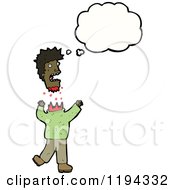 Cartoon Of A Man With A Decapited Head Thinking Royalty Free Vector Illustration