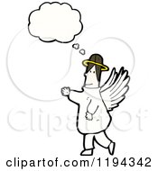 Cartoon Of An Angel Thinking Royalty Free Vector Illustration