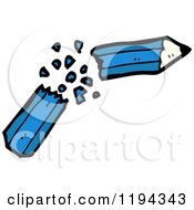 Cartoon Of A Broken Pencil Royalty Free Vector Illustration