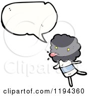 Cartoon Of A Cloud Person Speaking Royalty Free Vector Illustration