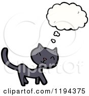 Cartoon Of A Cat Thinking Royalty Free Vector Illustration