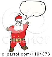 Poster, Art Print Of Santa Speaking