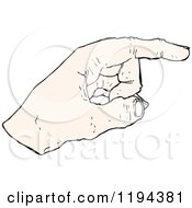 Cartoon Of A Hand Pointing Royalty Free Vector Illustration