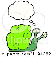 Cartoon Of A Snail Thinking Royalty Free Vector Illustration