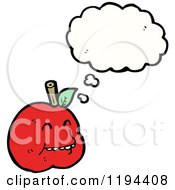 Cartoon Of A Tomato Thinking Royalty Free Vector Illustration by lineartestpilot