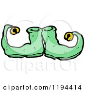 Cartoon Of Elf Slippers Royalty Free Vector Illustration by lineartestpilot