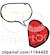 Cartoon Of A Heart Speaking Royalty Free Vector Illustration