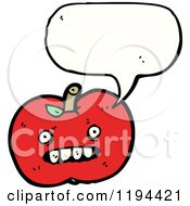 Cartoon Of A Tomato Speaking Royalty Free Vector Illustration by lineartestpilot