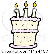 Cartoon Of A Birthday Cake Royalty Free Vector Illustration