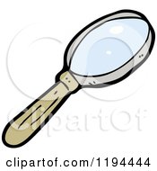 Cartoon Of A Magnifying Glass Royalty Free Vector Illustration by lineartestpilot