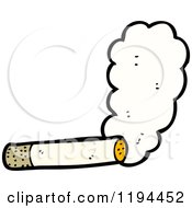 Cartoon Of A Smoking Cigarette Royalty Free Vector Illustration
