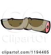 Cartoon Of A Severed Finger Royalty Free Vector Illustration by lineartestpilot