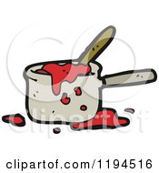 Cartoon Of A Cooking Pot Royalty Free Vector Illustration by lineartestpilot