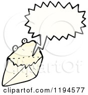 Cartoon Of An Envelope Speaking Royalty Free Vector Illustration